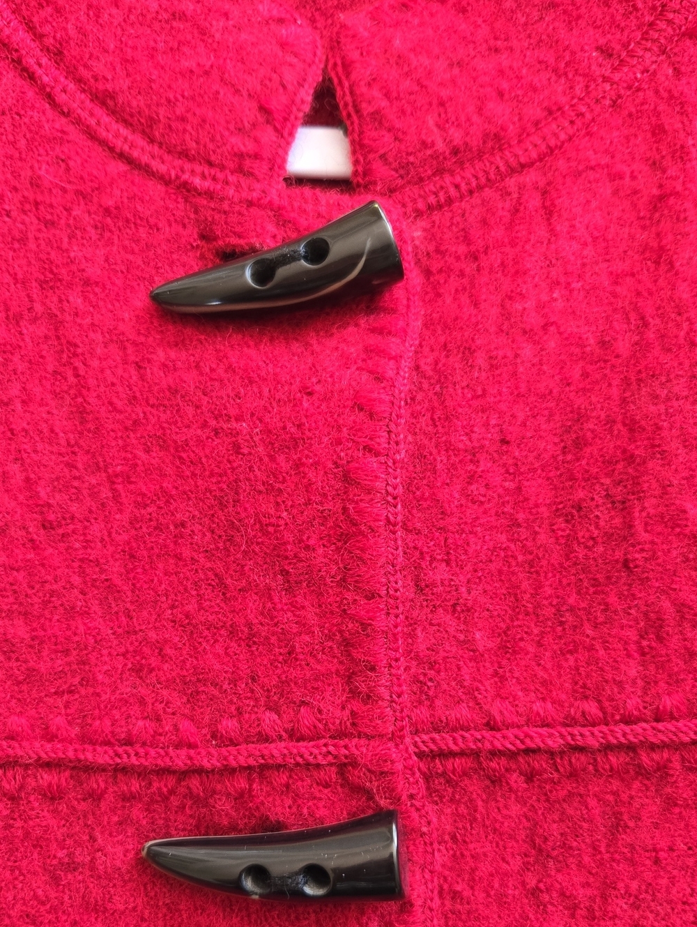 Ruby Rd. Red Wool Toggle Pea Coat - Picture 5 of 17